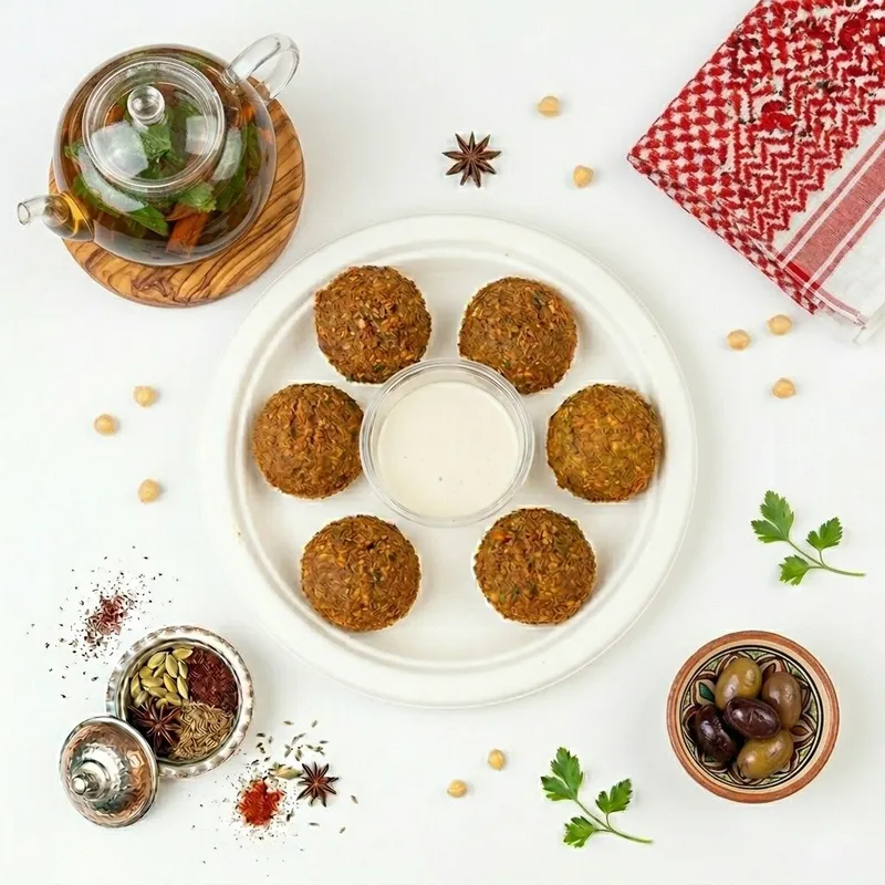 Six pieces of crispy falafel
