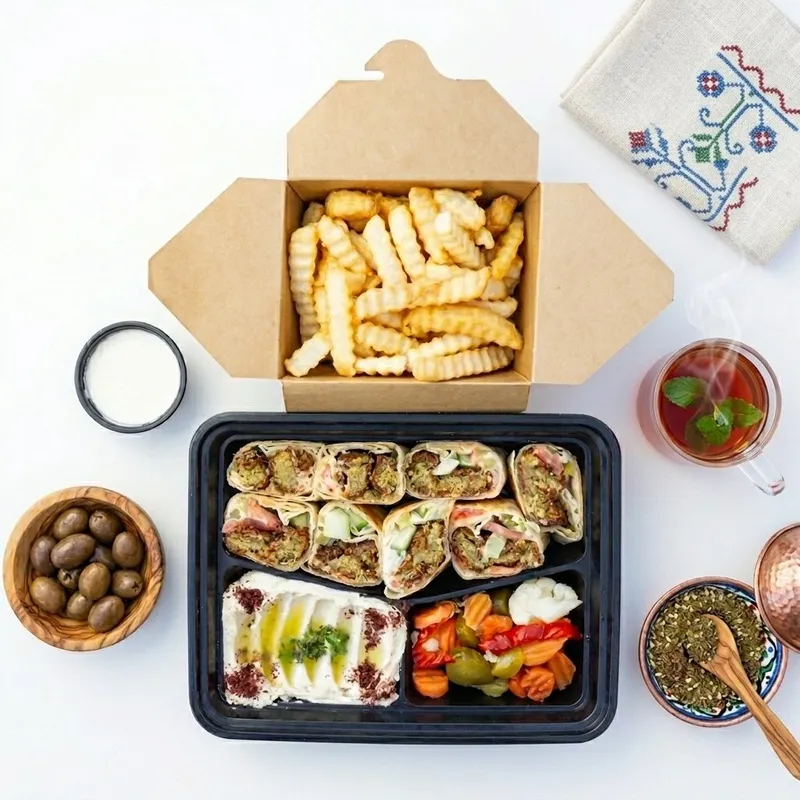 Falafel Platter with hummus and salad